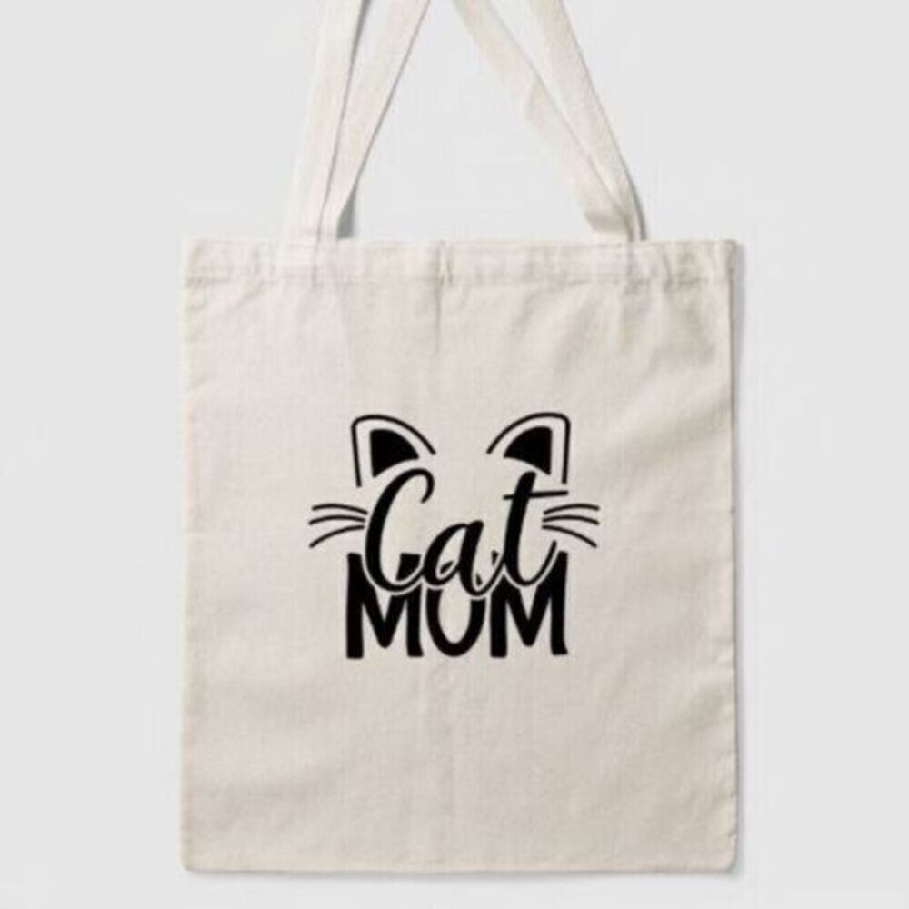 Cat Mom Tote Bag